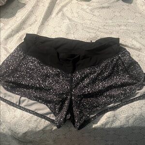 Lululemon Athletica Speckled Black and Gray Shorts
